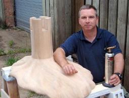 Scorching carved oak base